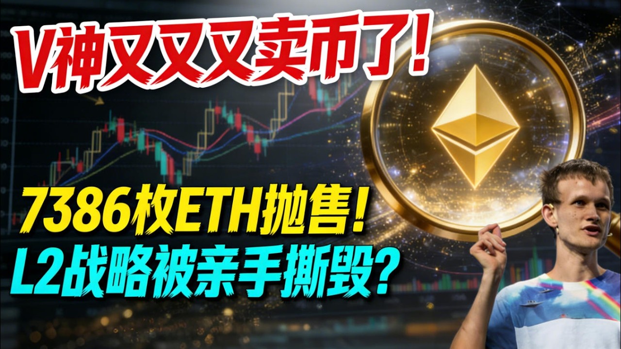 V神又双叒卖币了！ 7386枚ETH抛售，以太坊L2战略正在被亲手“撕毁”？