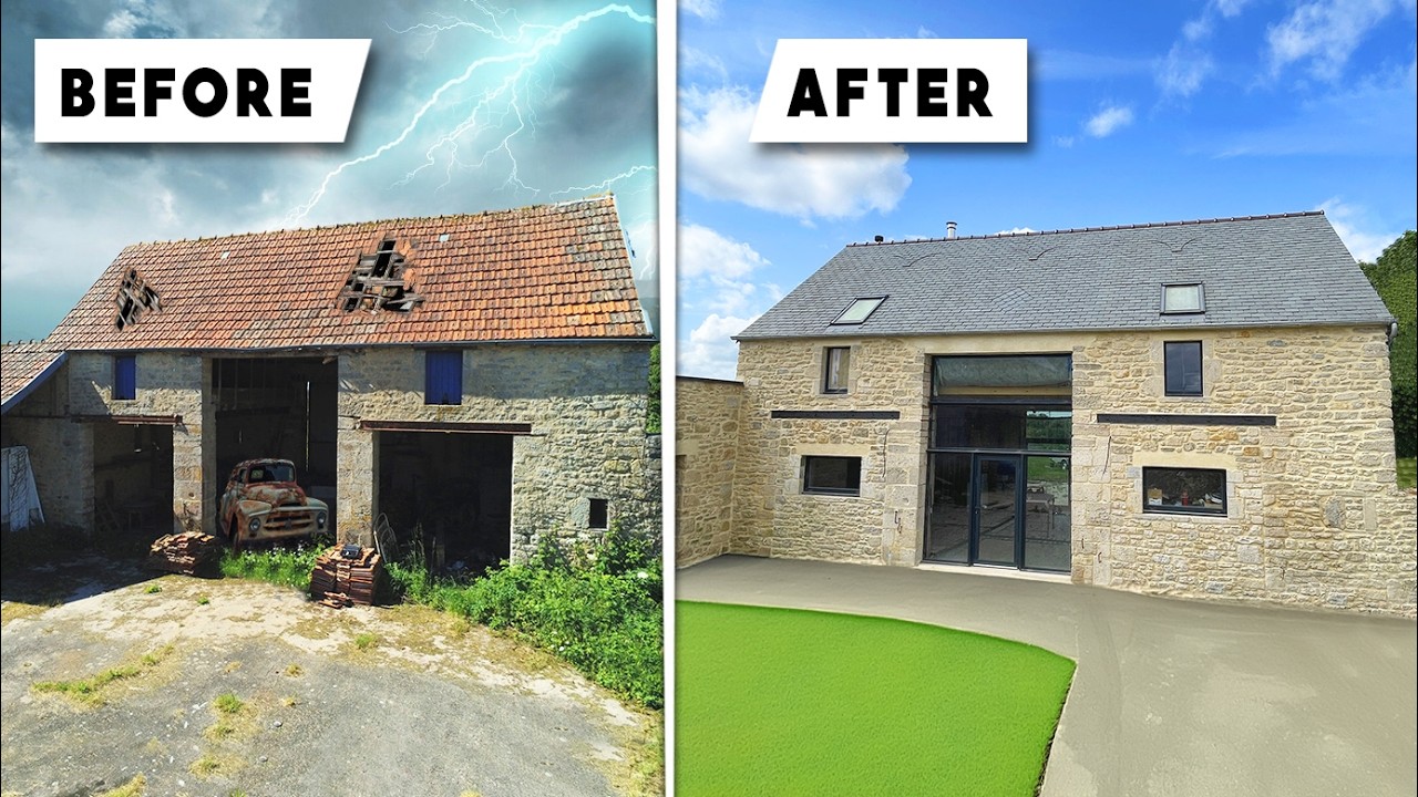 TIMELAPSE RENOVATION 3 ans d'une grange en 30 minutes
