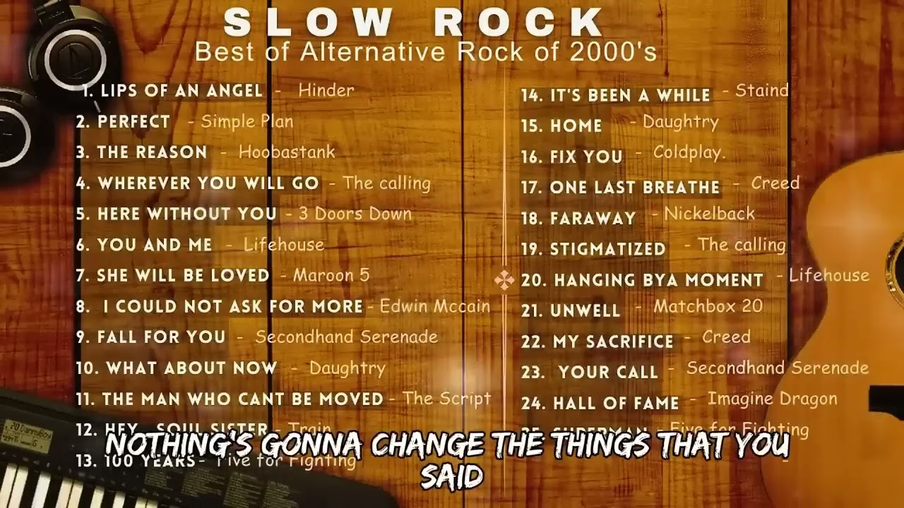 Slow Rock Alternative Rock in 2000s Simple Plan, Hoobastank, The Calling, Howie Day, Linkin Park