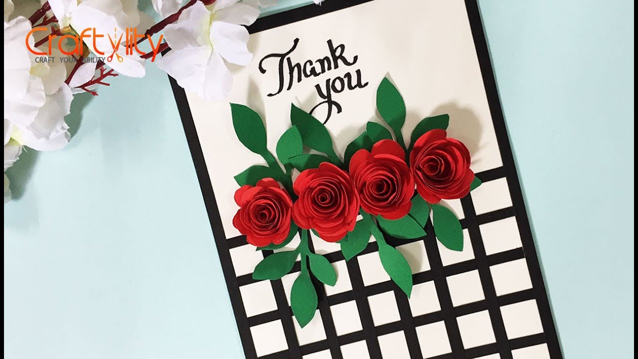 Beautiful and Easy Thank you Card Making | Thank You card for best friend | Easy card Making