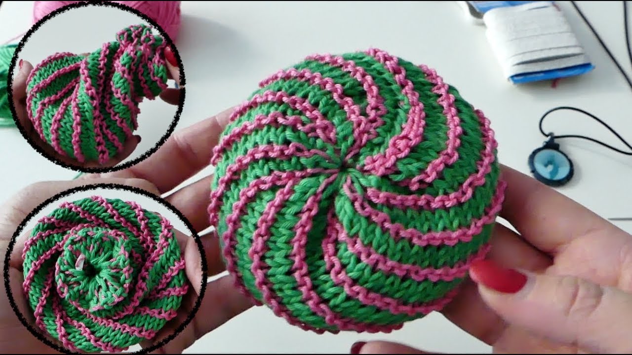 gestrickter Schrubbie Beutel, Seifenbeutel oder Kosmetikbeutel