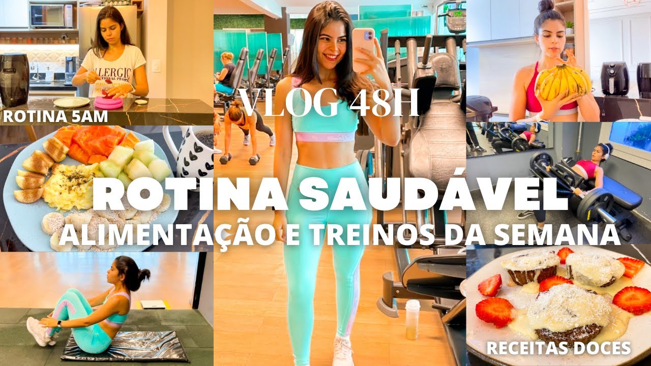 VLOG ROTINA DE ALIMENTAÇÃO E TREINOS DA SEMANA | 5am, tudo que eu como em um dia, hábitos saudáveis