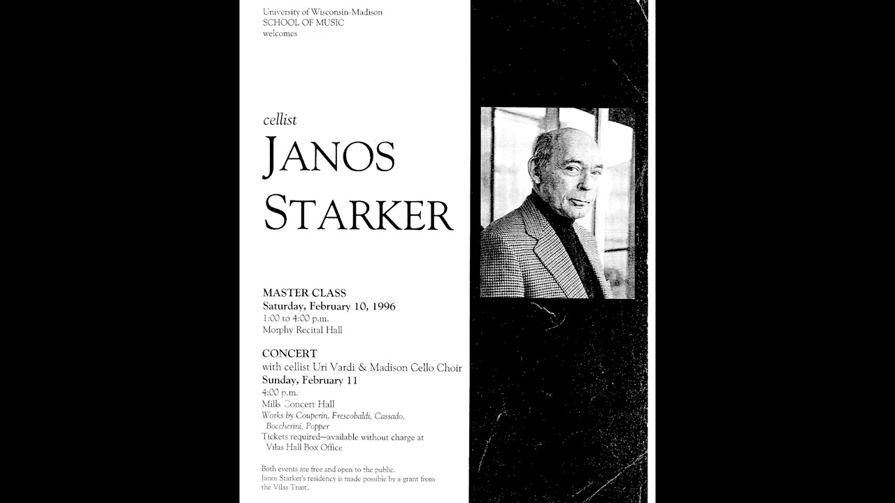 David Popper: Suite for 2 Cellos, Op.16. János Starker and Uri Vardi.