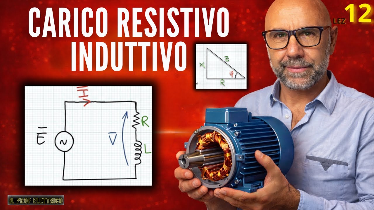 ⚡ Carico resistivo-induttivo: il caso reale negli impianti elettrici in alternata. Video #12