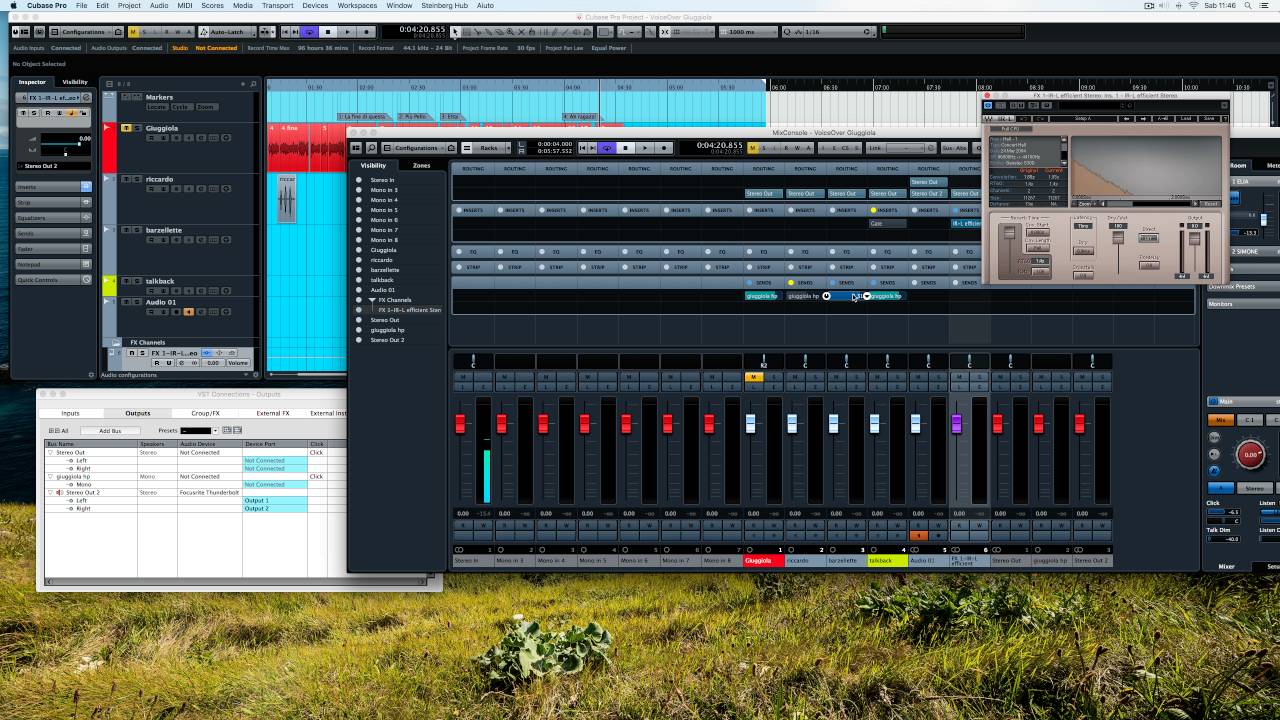 Cubase Pro 8 Tutorial: Fx Channel e mandate Post-Fader [ITA]