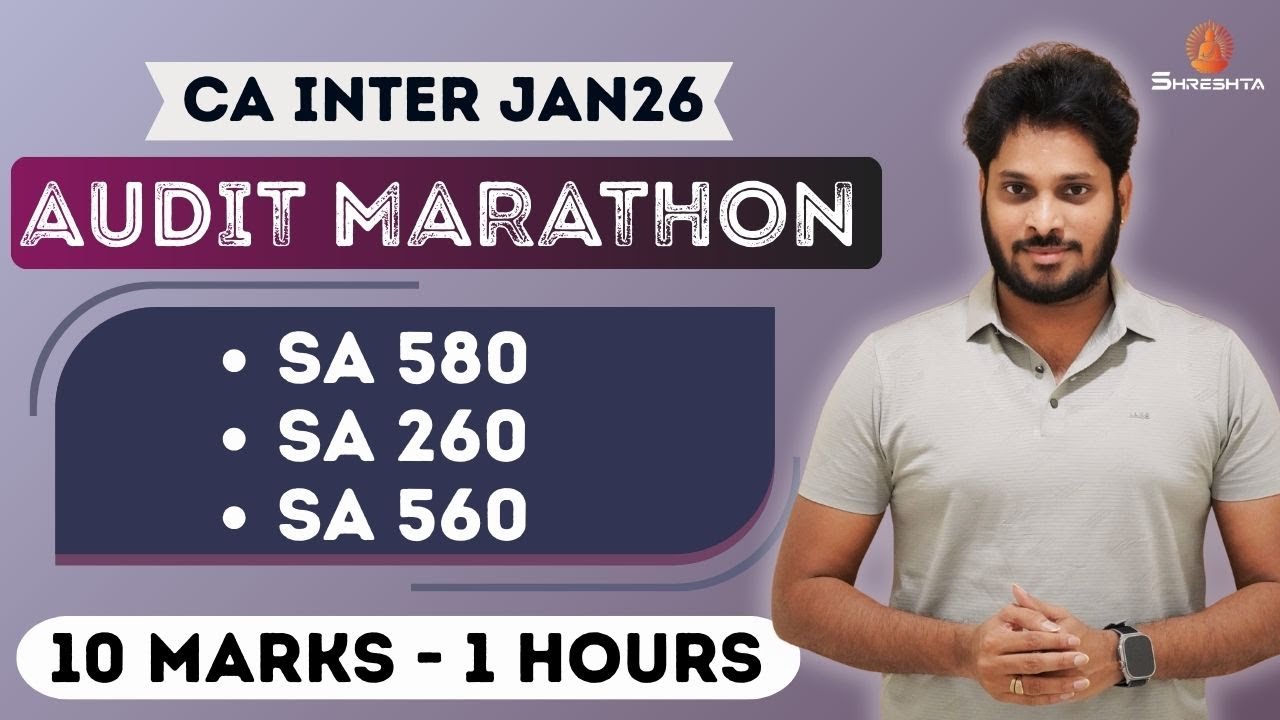 Audit Marathon | Audit Revision | SA 580 SA 560