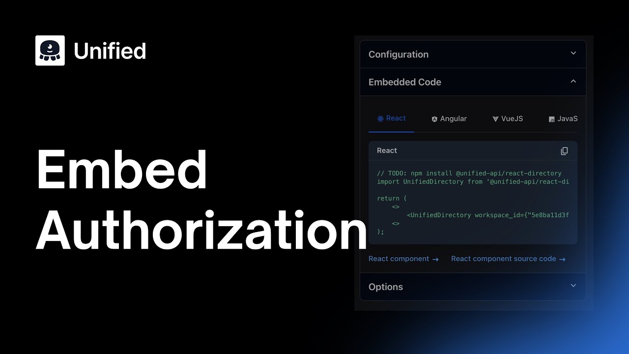 Embedding an integrations directory (auth UI) into your app