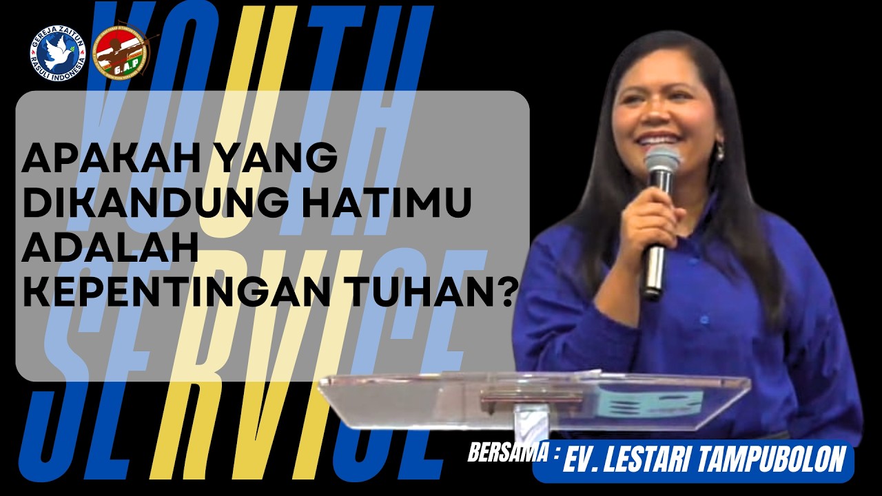 YOUTH MEDAN | APAKAH YANG DIKANDUNG HATIMU ADALAH KEPENTINGAN TUHAN? | 14/02/2026 (Ev. Lestari)