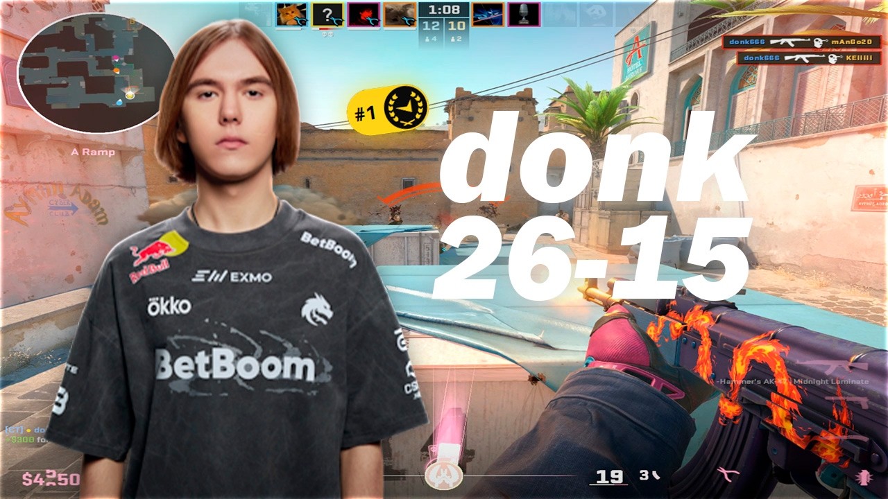 donk (26-15) PLAYS FACEIT AFTER FURIA w/ MAGIXX - FACEIT TOP #1 4500 ELO | CS2 DEMO POV + VOICECOMMS