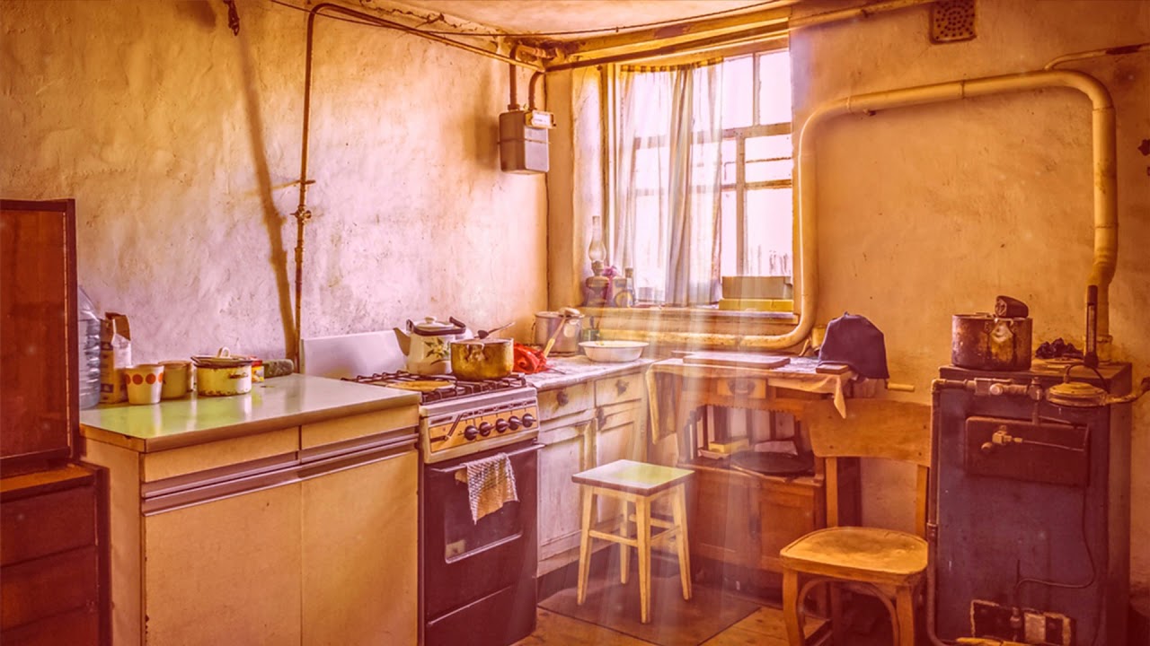 Relaxing Ambience: Old kitchen sounds with boiling water, 1 hour