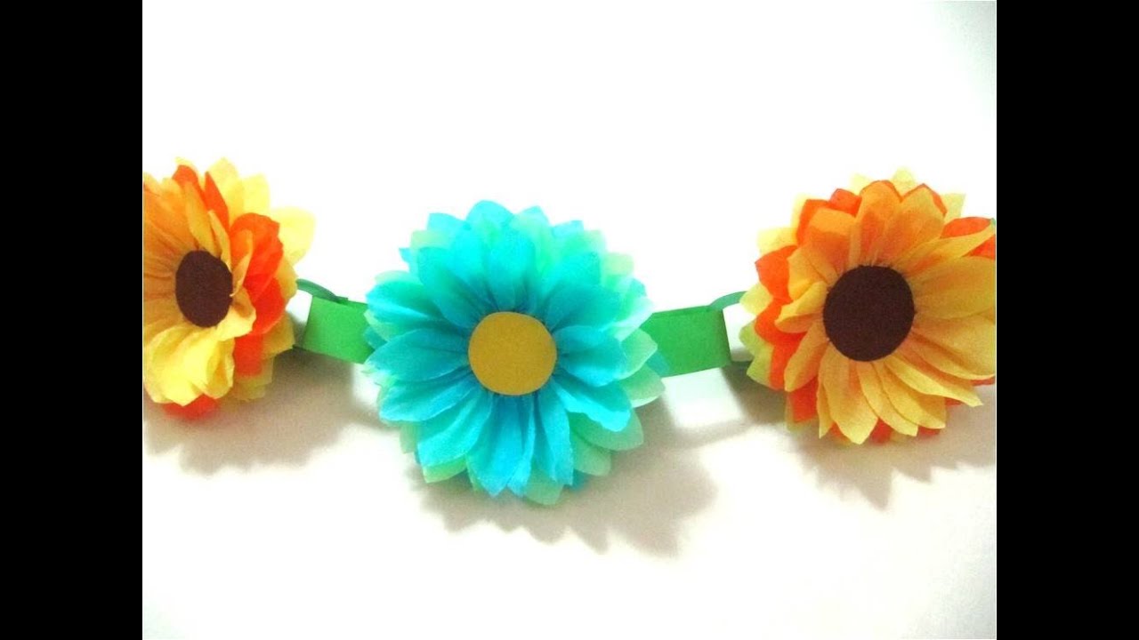Manualidades  fáciles  guirnalda de girasoles