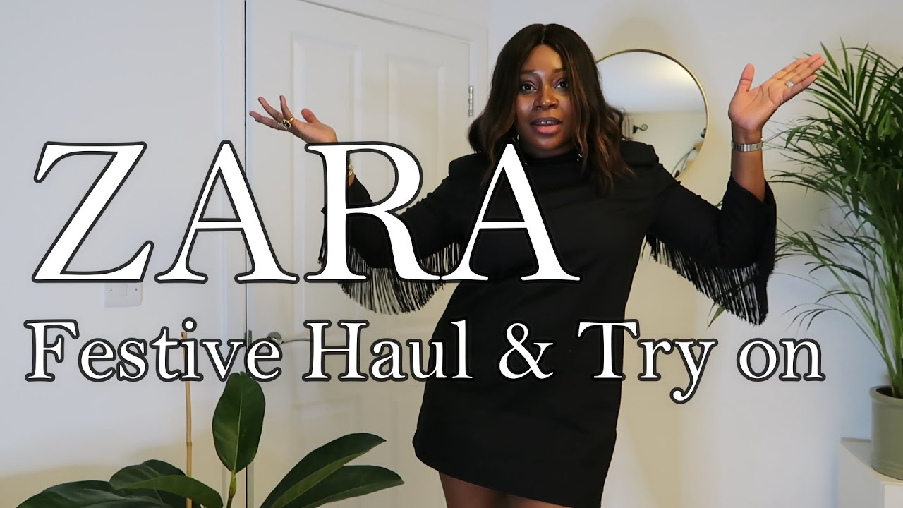 ZARA FESTIVE FASHION HAUL + TRY ON | CHRISTMAS DAY OUTFIT IDEAS + STYLE INSPO | MUMA PORTER AYESHA
