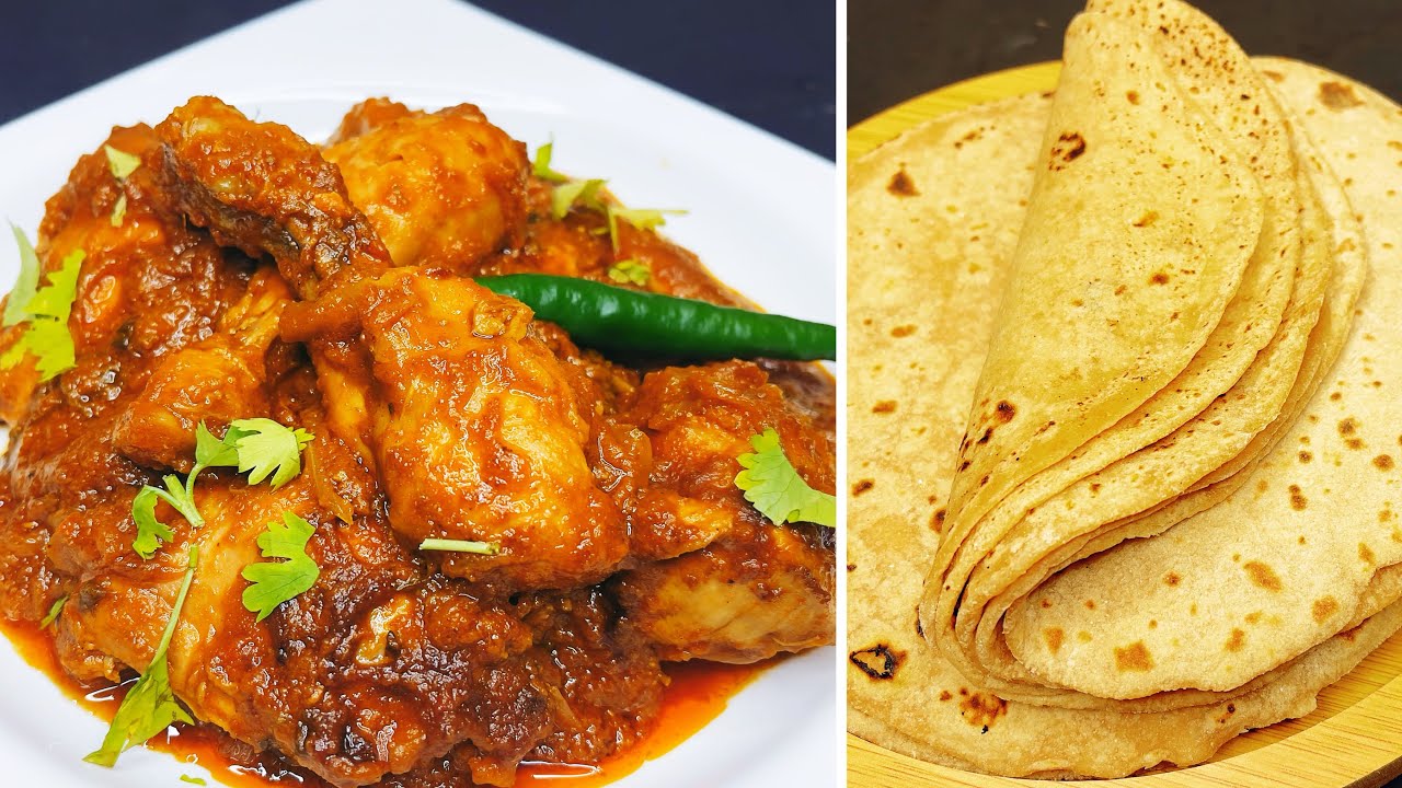 ചപ്പാത്തിയെക്കാൾ പതിന്മടങ്ങു രുചിയിൽ ഗോതമ്പപ്പത്തിരിയും വറ്റിച്ച ചിക്കൻ പെരട്ടും♨️
