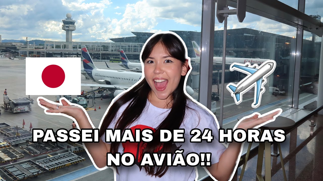 PASSEI MAIS DE 24 HORAS NO AVI&Atilde;O!! *vlog viagem pro Jap&atilde;o*