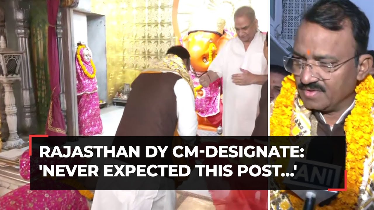 Rajasthan Dy CM-designate Prem Chand Bairwa at Dungri Ganesh temple: 'Never expected this post…'