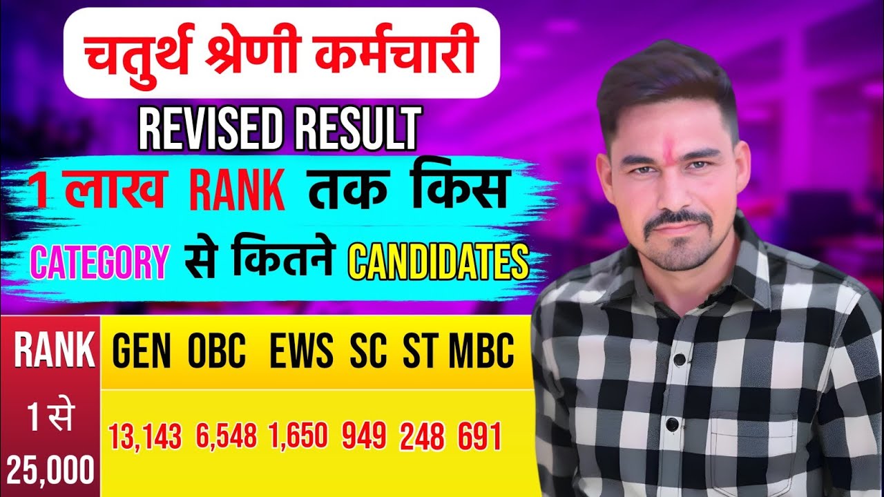 How many candidates from which category till 1 lakh rank in 4th grade 😱 | Selection till which ra...