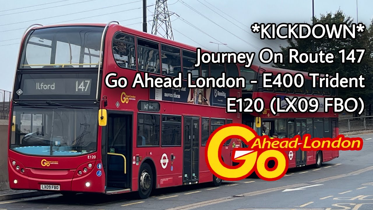 *KICKDOWN* Journey On Route 147 | Go Ahead London ADL Enviro400 Trident - E120 (LX09 FBO)