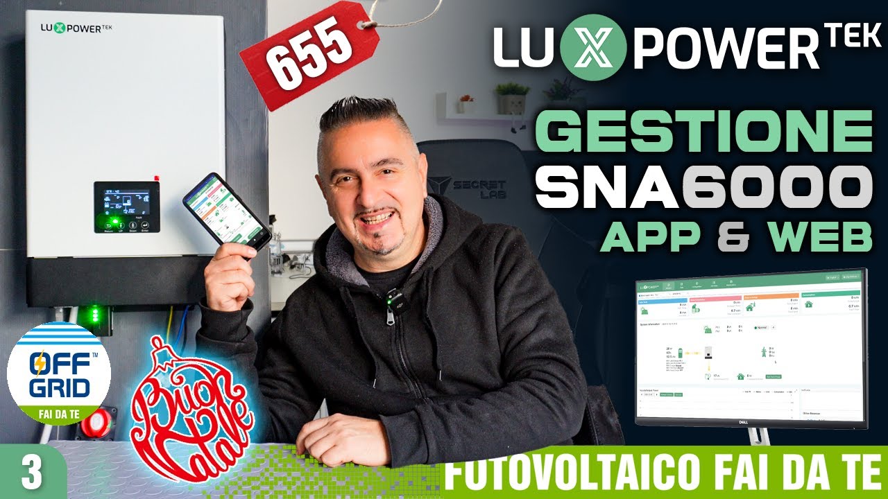 Gestione LUXPOWER SNA6000 da App e Web Inverter Fotovoltaico Off-Grid Fai da Te con Smartphone PC #3