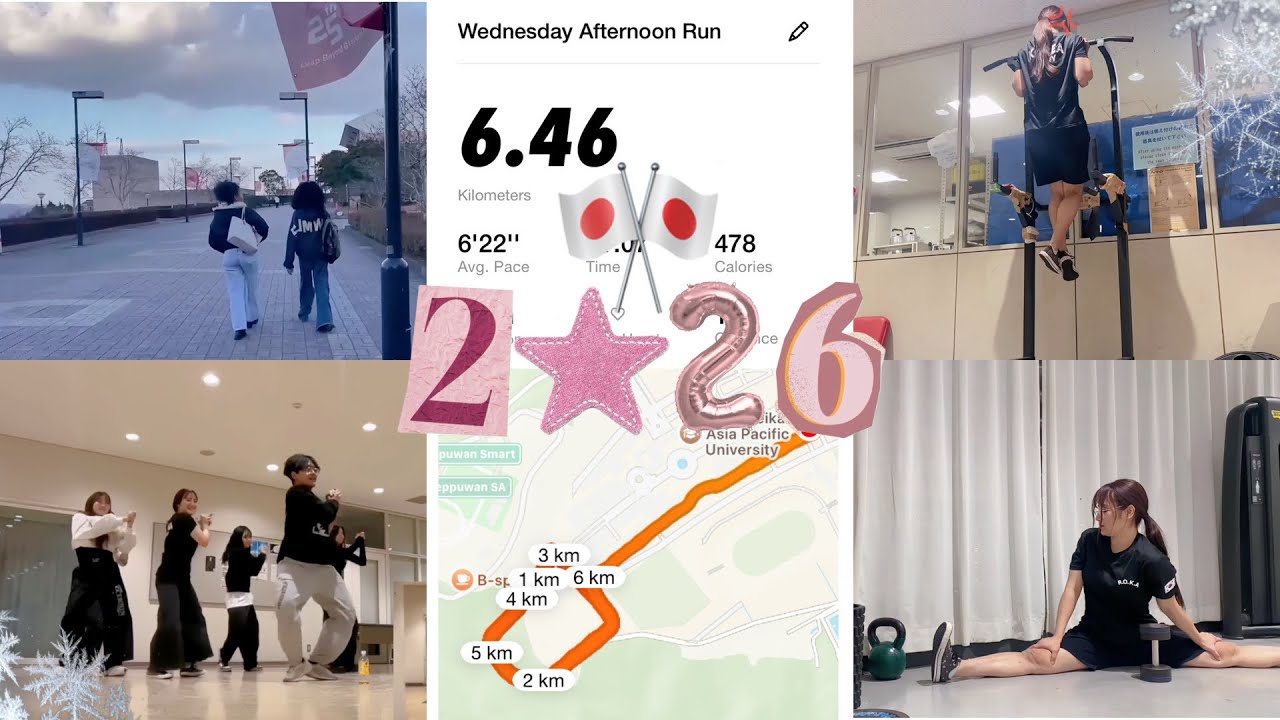 University life in Japan: Running, dance practice and gym!