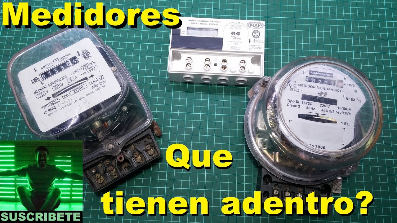 Medidores o contadores de consumo electrico, vatimetros, luz, kwh