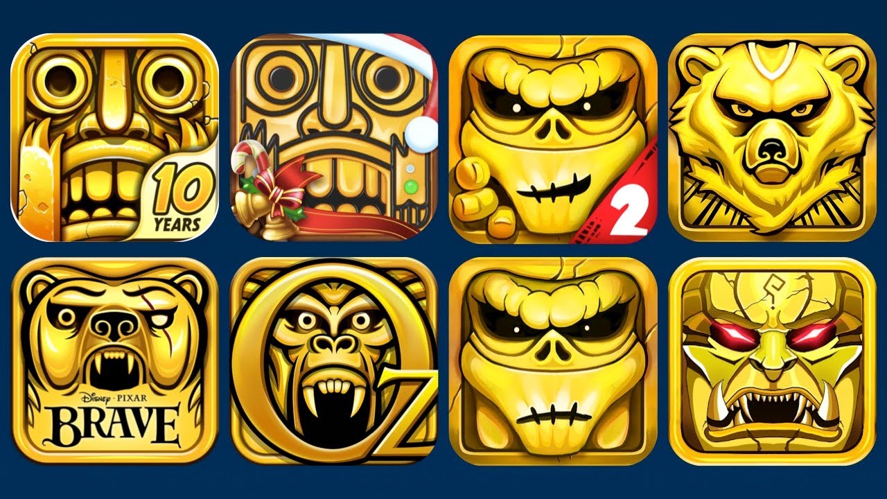 Temple Run 2, Zombie Run 2, Temple Run, Spirit Run, Temple Run Brave, Temple Run Oz, Zombie Run 8in1