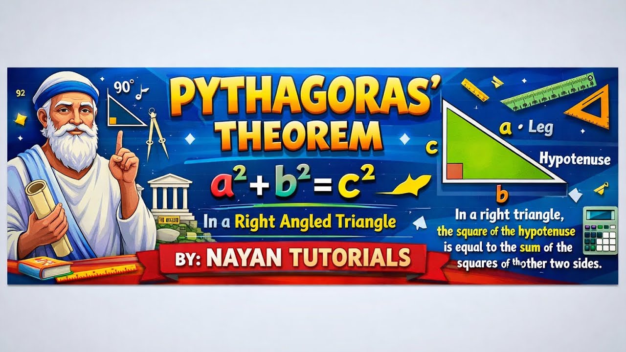 Pythagoras’ theorem in a right angled triangle. How to find hypotenuse or other sides . 