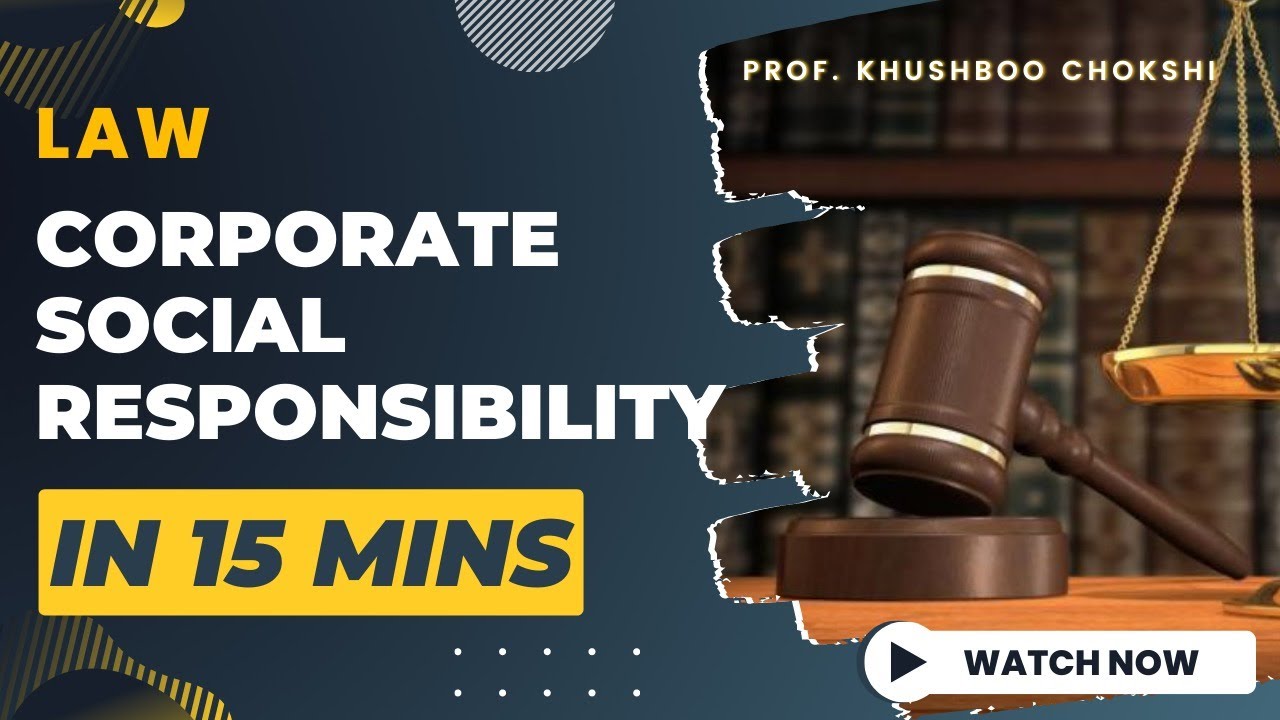CSR explained in 15 mins (English) - CA Inter Law - N22 / M23 - Khushboo Chokshi