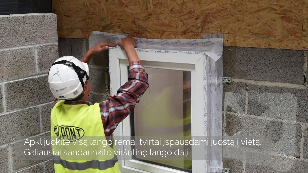 Kaip tinkamai sandarinti išneštą langą naudojant lipnią juostą?