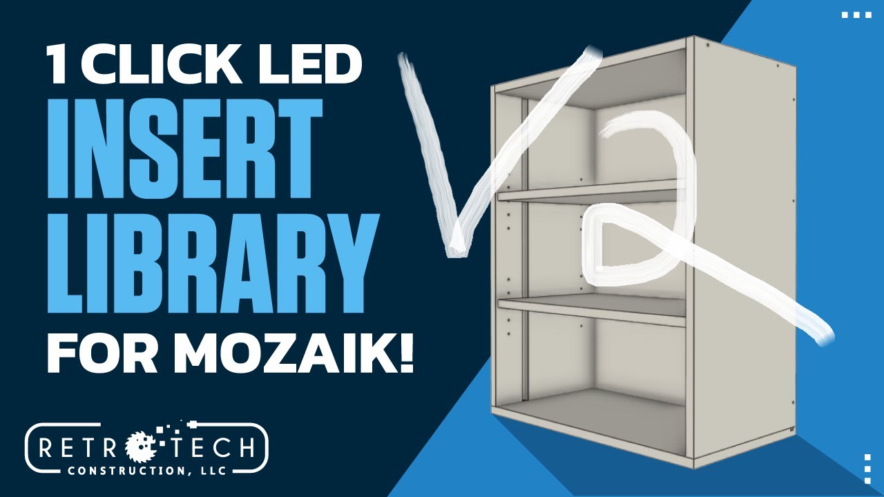 LED & Shiplap Library V2 Update For Mozaik Software! NEW Features! Parametric LED inserts!!!