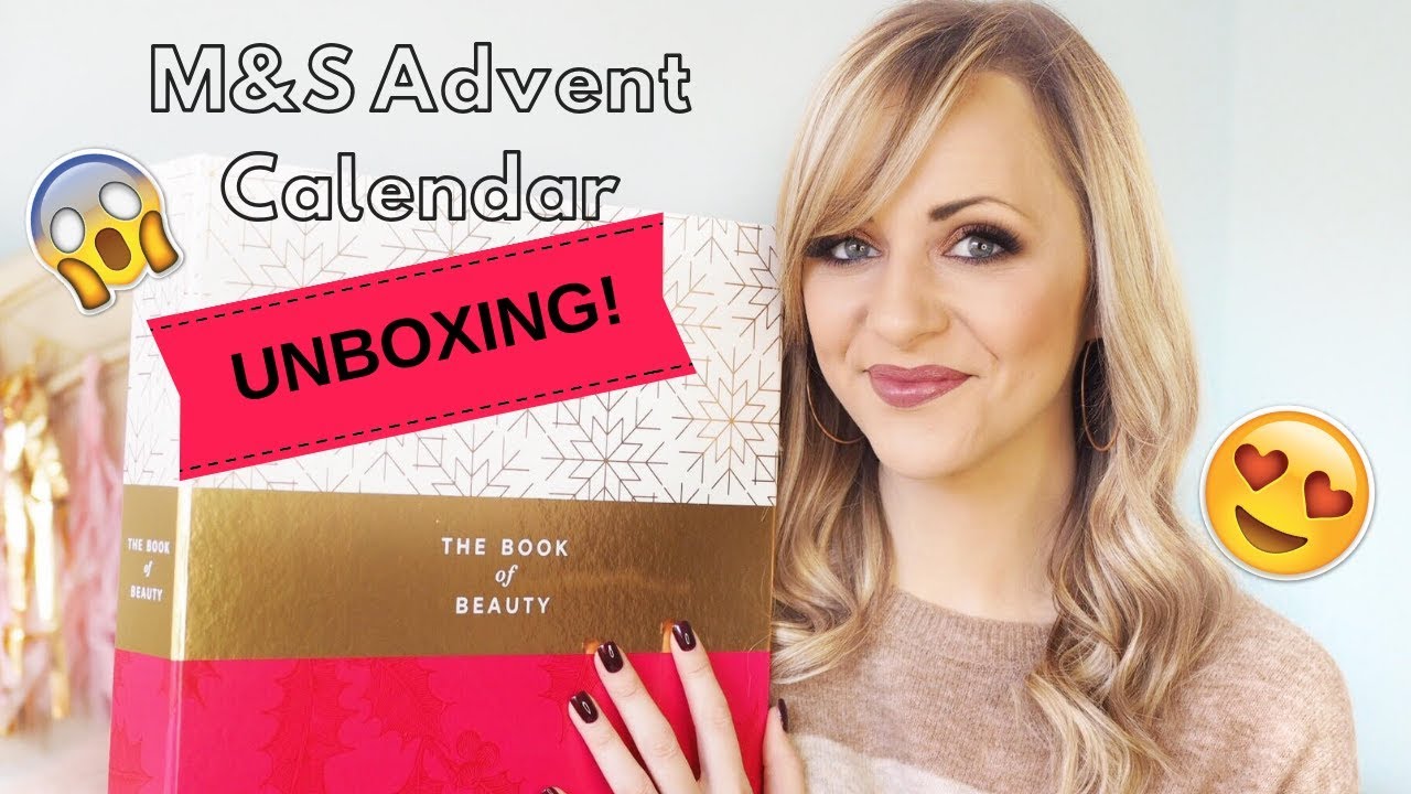 M&S BEAUTY ADVENT CALENDAR 2018 UNBOXING - LADY WRITES