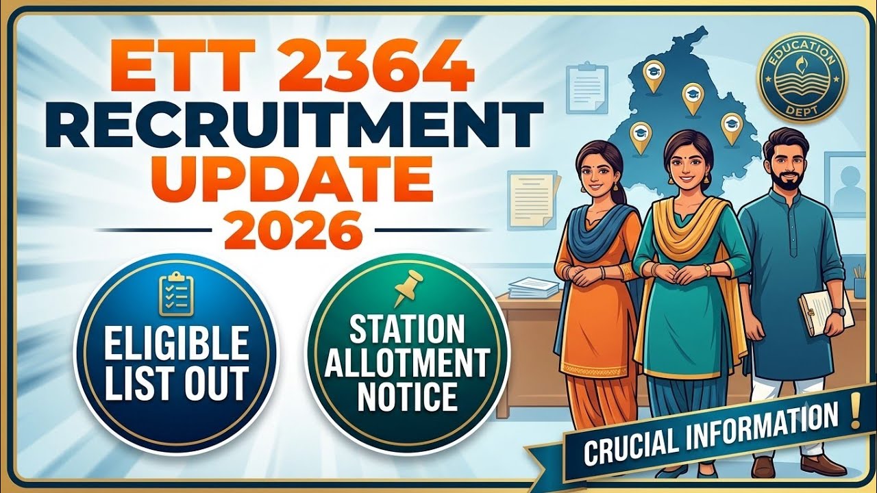 ETT 2364 Recruitment Update | Withheld Candidates Station Allotment List l  Check All details 