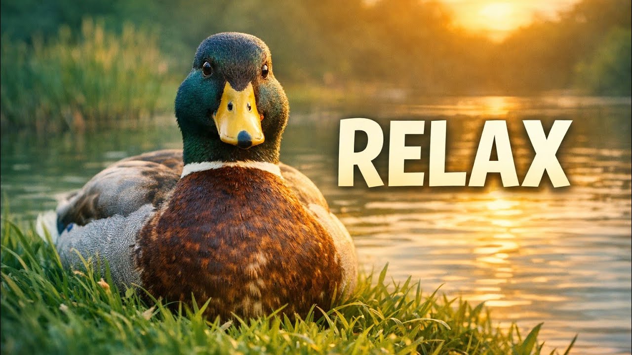 Relaxing Duck Lake Sounds 🦆 | موسيقى بيانو مع صوت الطبيعة للاسترخاء والنوم العميق