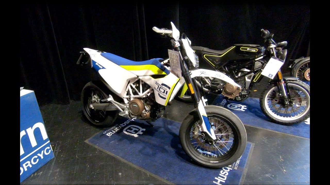 HUSQVARNA 701 SUPERMOTO AKRAPOVIC BIKE NEW MODEL 2018 WALKAROUND
