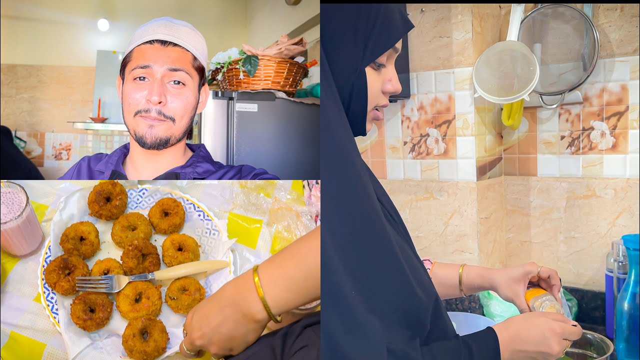 Day 3 Ramzan 😇 | The Most Famous Chicken Donut Recipe 😍 YUMMMM 😋 | Sufiyan and Nida ♥️
