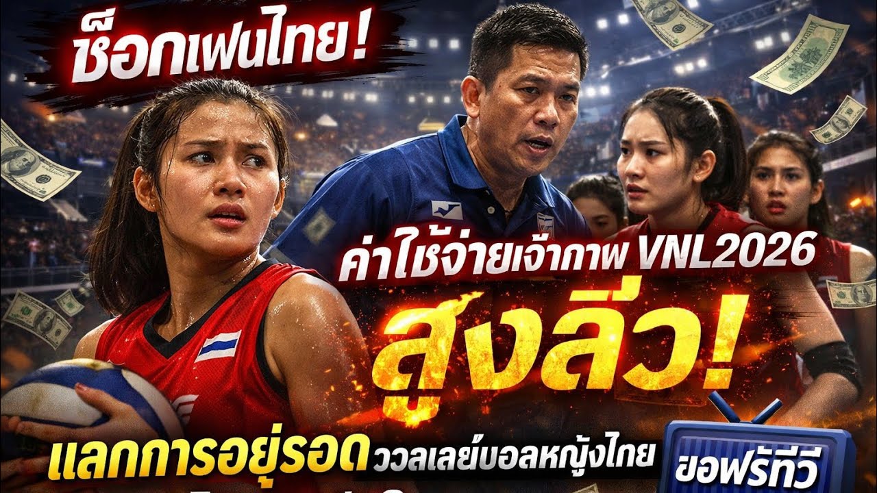 ช็อกแฟนไทย! ค่าใช้จ่ายเจ้าภาพ VNL2026 สูงลิ่ว แลกการอยู่รอดวอลเลย์บอลหญิงไทยได้จริงหรือ? | ขอฟรีทีวี
