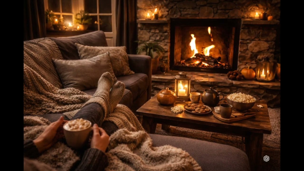 Chill with a cozy fire #focusmusicforworkandstudying #WorkMusic#FocusMusic#MusicForWork#ProductiveMu