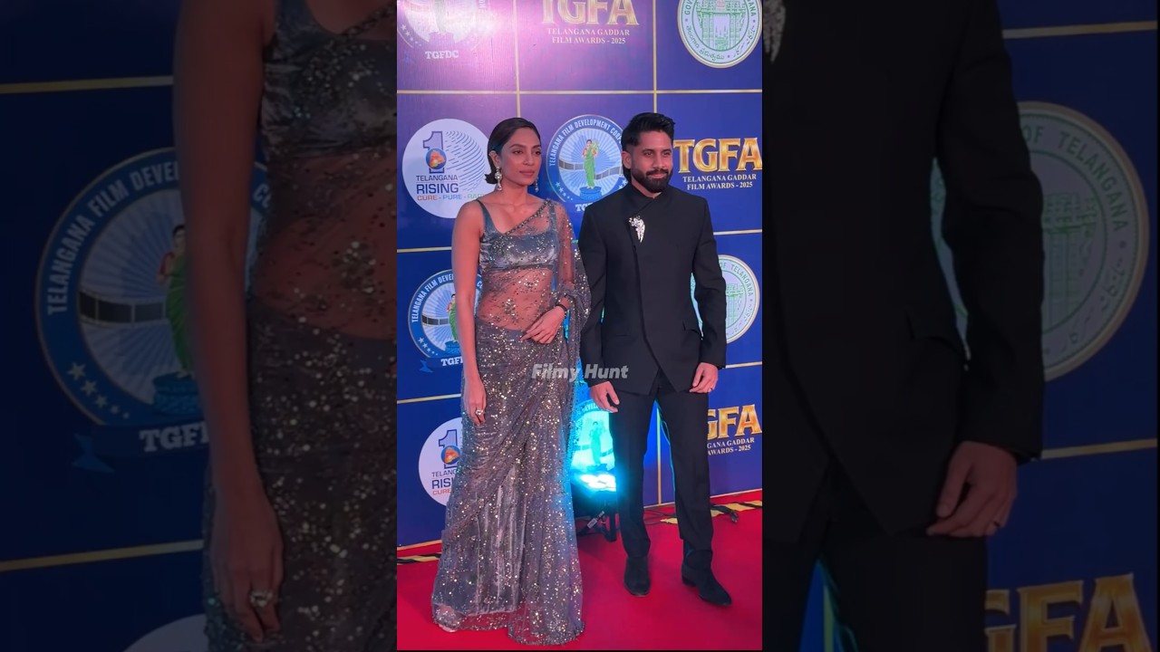 Naga Chaitanya & His Wife Sobhita Dhulipala Beautiful Visuals At TGFA 2025 | Vrushakarma | FH