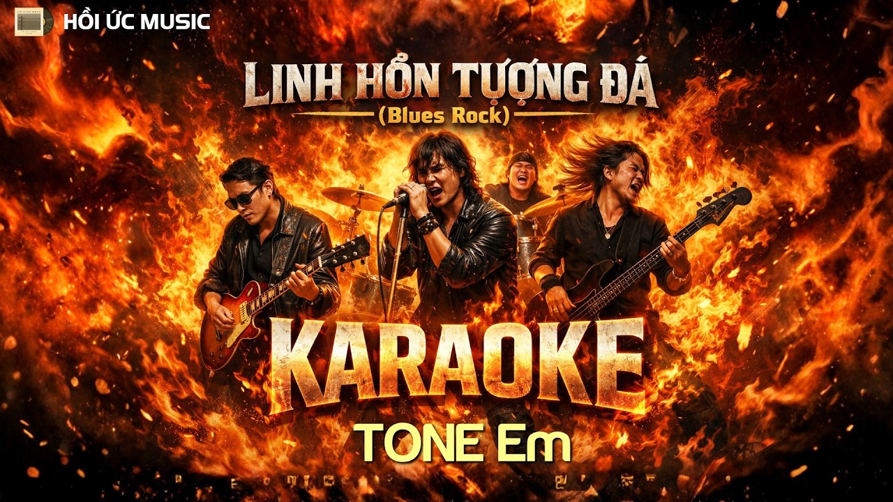 Karaoke Tone Nam Linh Hồn Tượng Đá - Bản phối mới Blues Rock Ballad bùng cháy | #hoiucmusic Tone Em