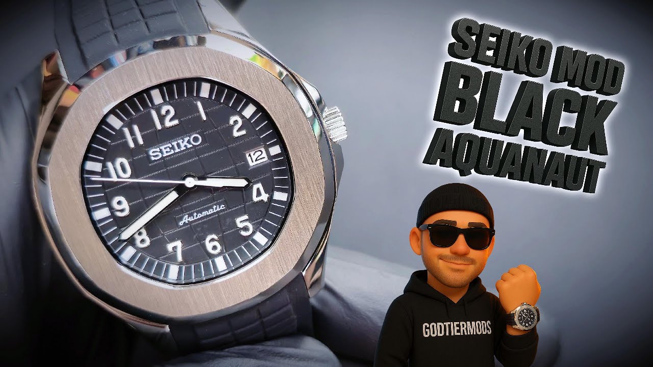 Urban Stealth, 42mm Black Aquanaut Seiko Mod Build With AliExpress Parts!