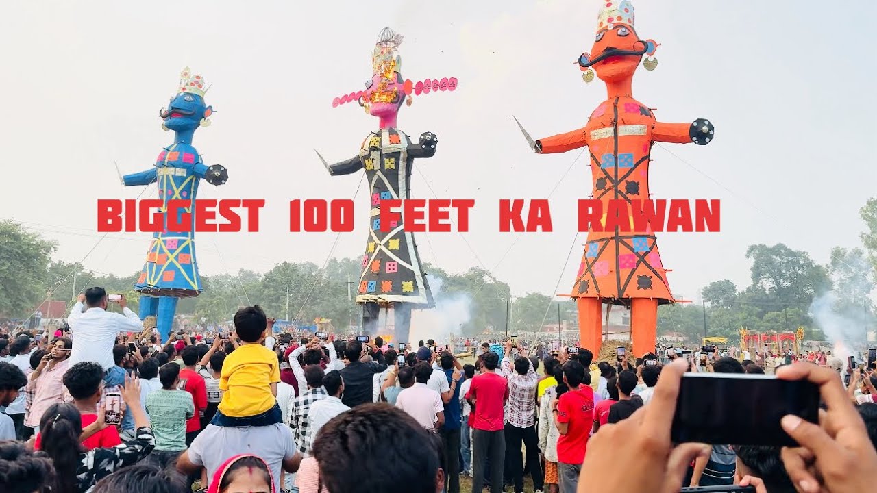 ￼ Dussehra Nilokheri 2025.Biggest Rawan 100feet karnal Haryana /going to Dussehra mela 