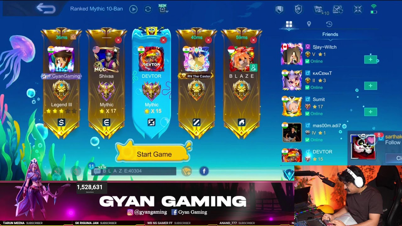 GYANGAMING IS LIVE PLAY MOBA 5V5