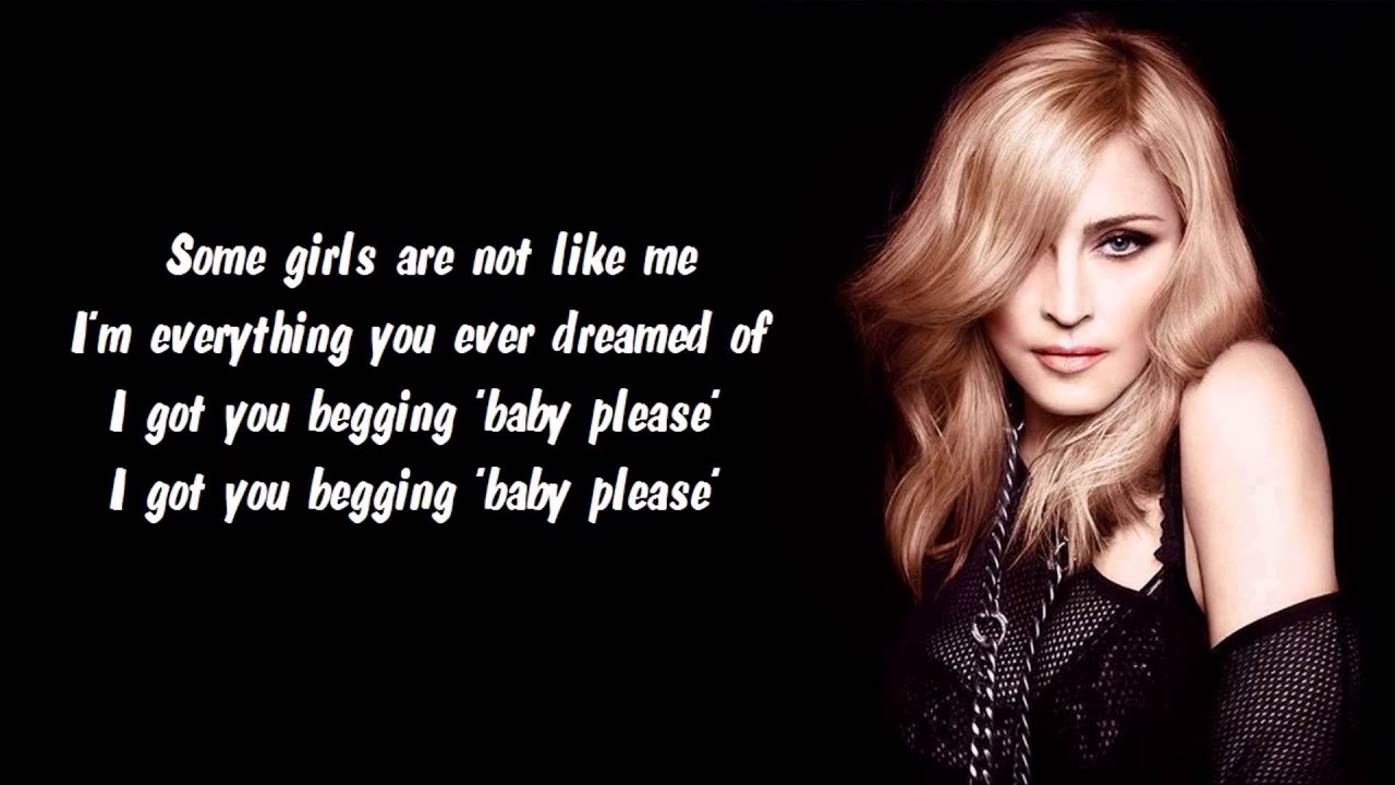 Madonna - Some Girls Karaoke / Instrumental with lyrics on screen