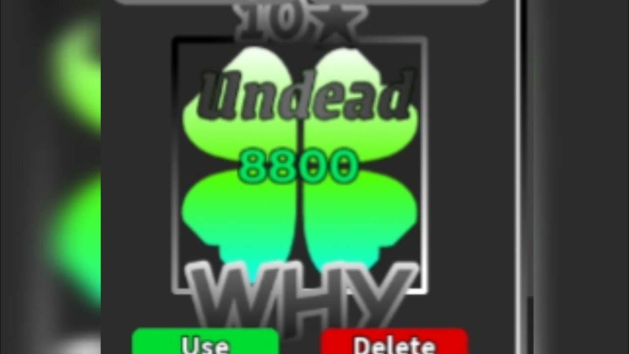 Using giga undead unorthodox clover in fortune's end