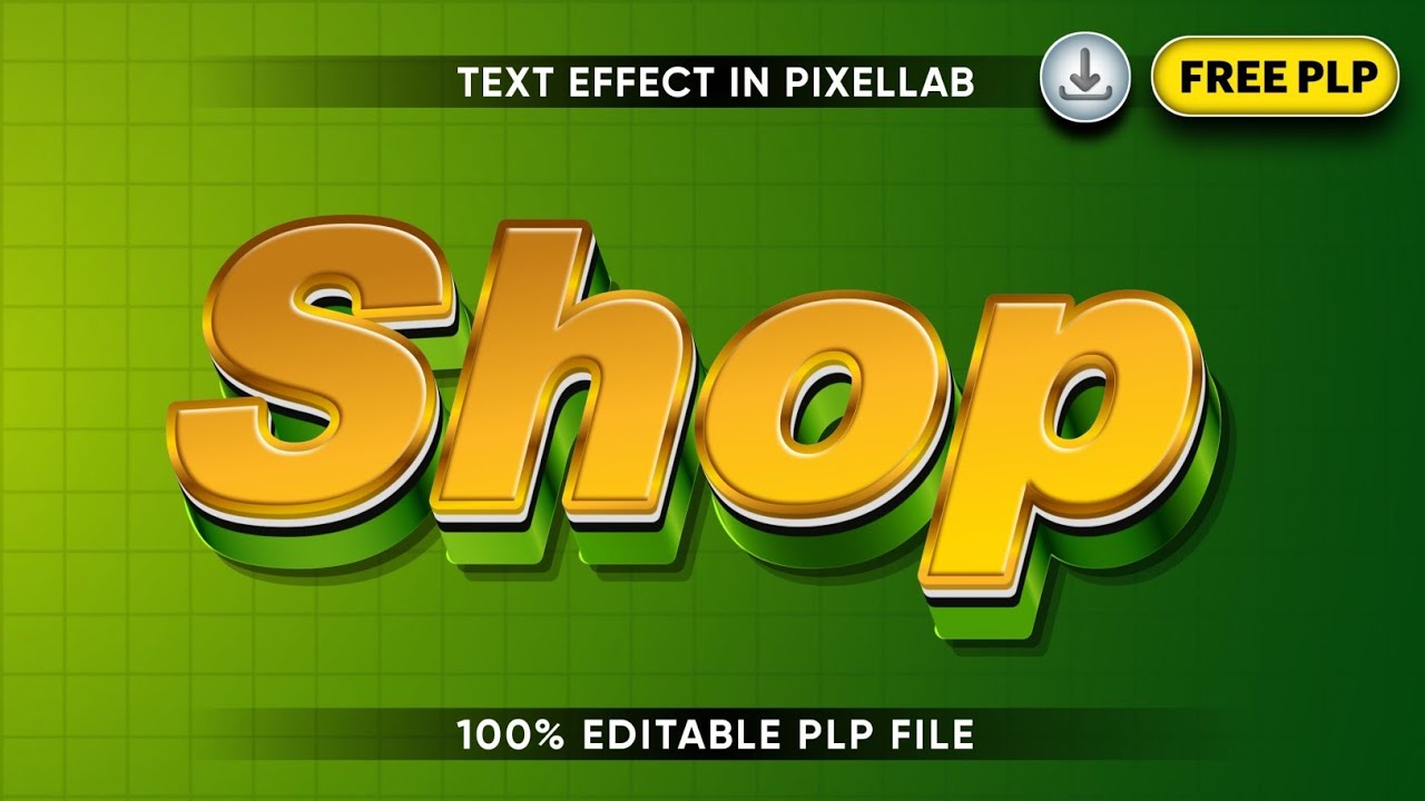 How To Create Shop Text Effect In PixelLab | ( Free PLP File )