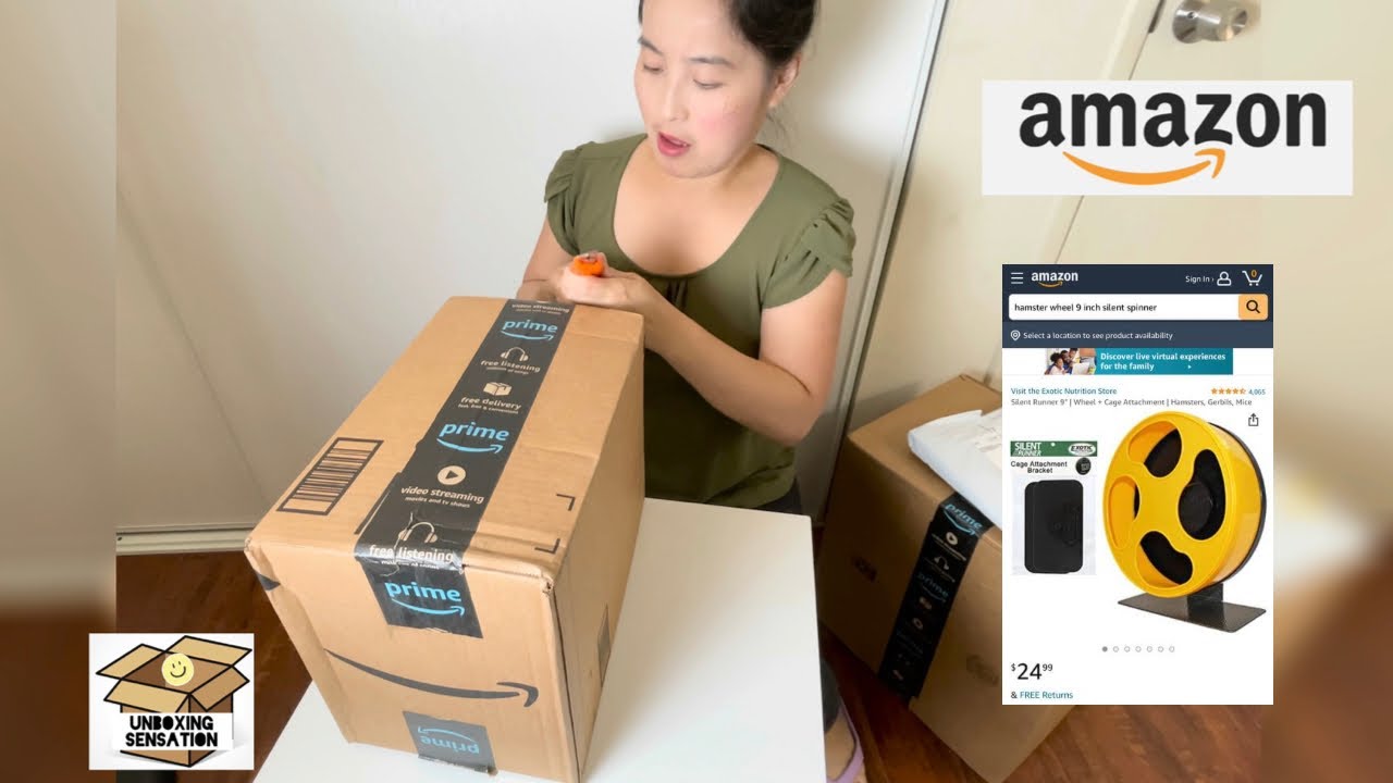 Unboxing silent runner hamster wheel 9inches