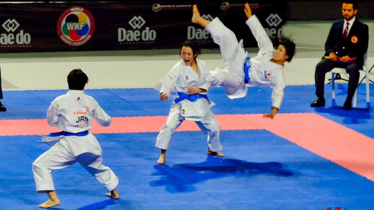 4K. Female team kata at the World Karate Championships 2018. Equipo Japonés Gold medal.