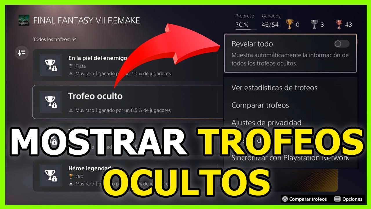 C&oacute;mo MOSTRAR los TROFEOS OCULTOS en PS5! Revelar todos los trofeos de los juegos