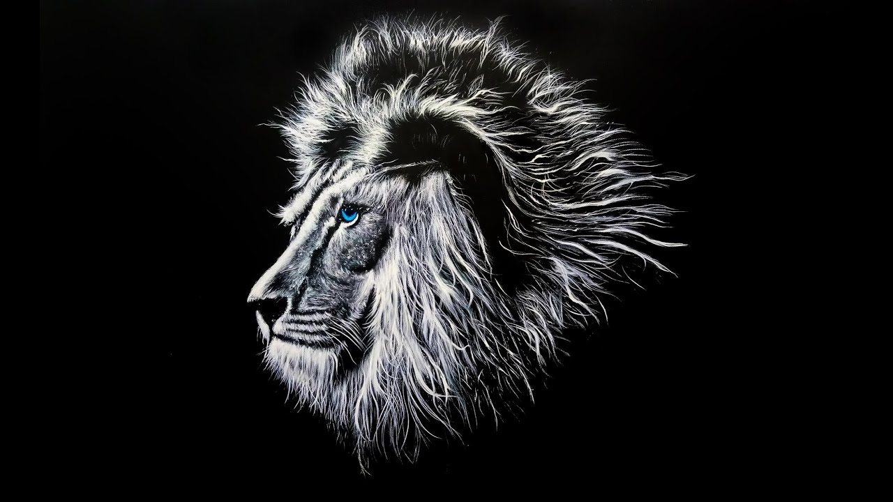 Yağlıboya Resim - Aslan Resmi Nasıl Yapılır - Adım Adım Resim Dersi