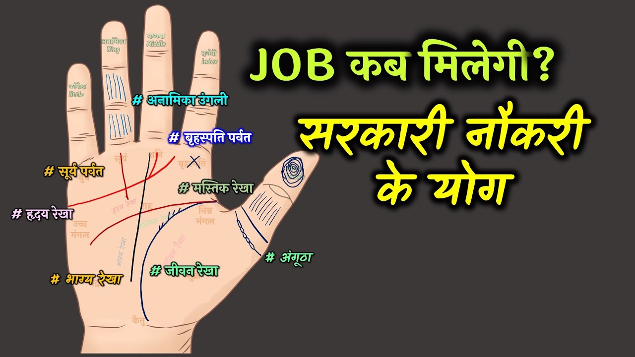 Government job palmistry | Govt job in Palmistry | Sarkari Naukri line in palmistry | Hastrekha