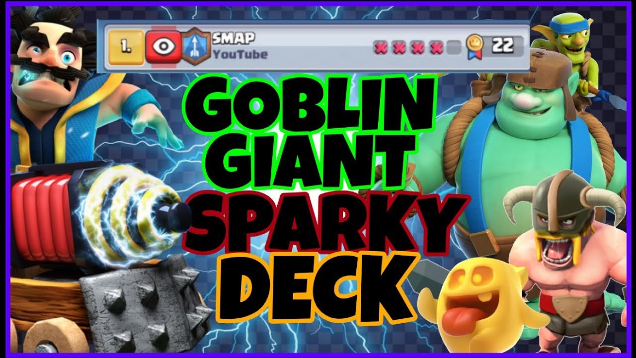 #1 IN GLOBAL TOURNAMENT W/ GOBLIN GIANT SPARKY DECK | CLASH ROYALE